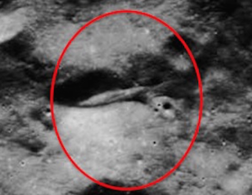 crashed ufo on moon
