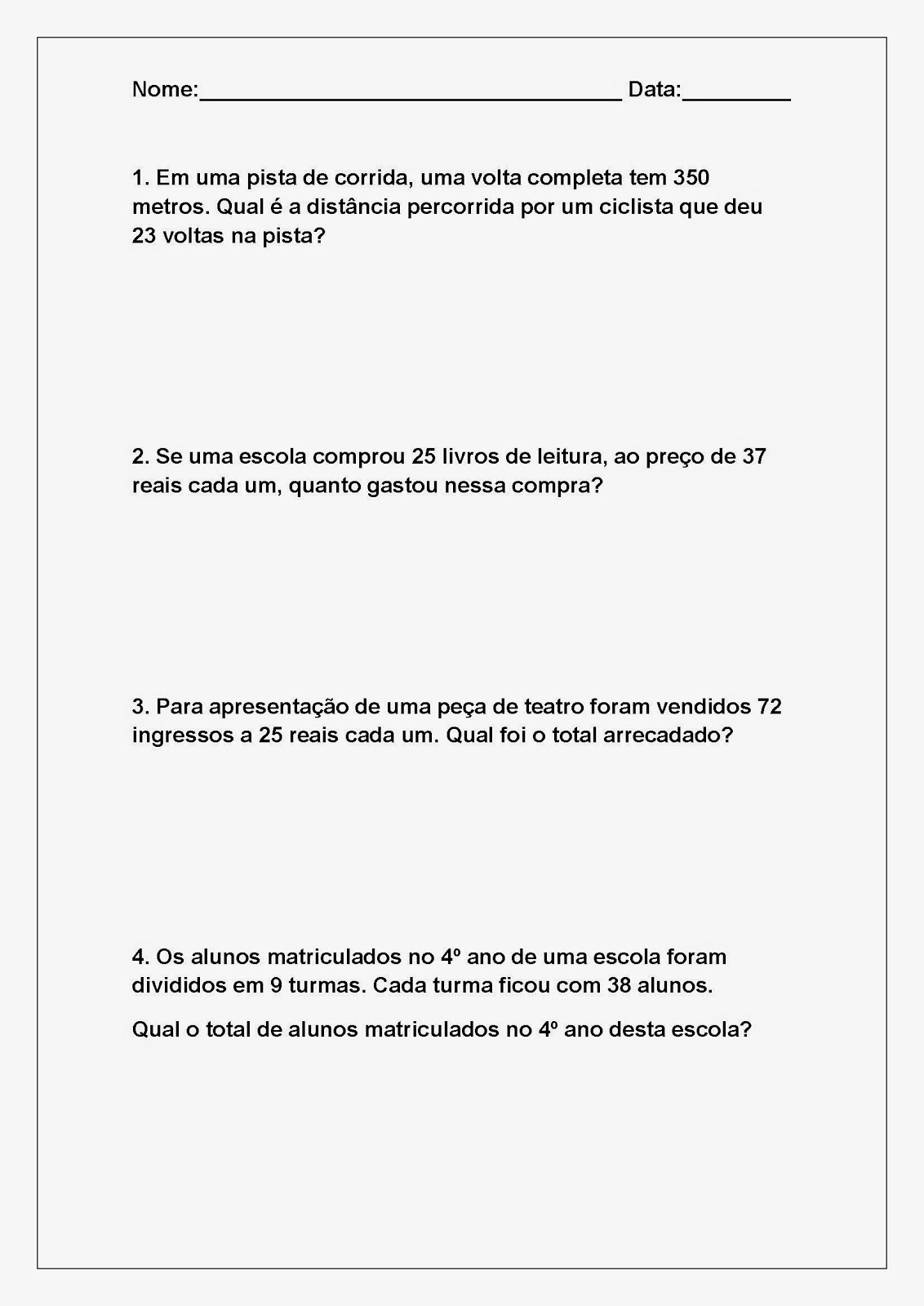 Exercicios sobre artigos definidos e indefinidos 6o ano