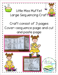 LITTLE MISS MUFFET LARGE SEQUENCE CRAFT ~ Book Units by Lynn