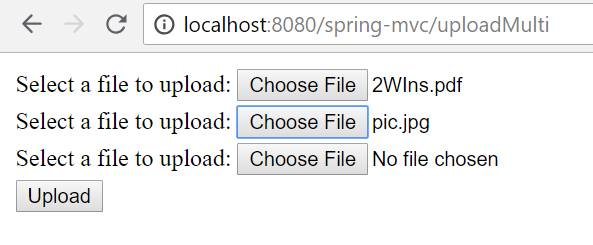 Spring MVC multiple files upload