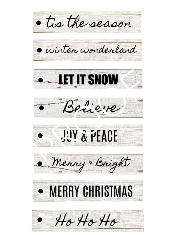 Free holiday printable, christmas, holiday tags, easy wood tags, printable