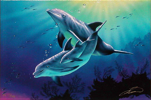 クリスチャンラッセン イルカ アクリル置物 ChristianLassen