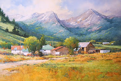 watercolor farm paintings scene ian ramsay wyoming watercolors utah