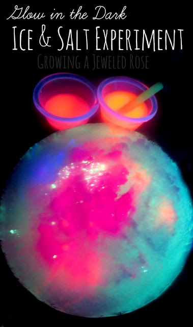 http://www.growingajeweledrose.com/2013/09/glowing-science-for-kids-salt-ice.html