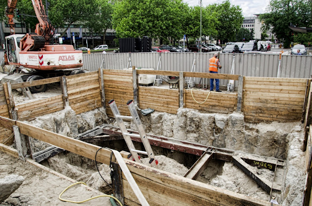 Baustelle Neubau Regenwasserkanal, Fasanenstraße / Hardenbergstraße, 10623 Berlin, 24.06.2013