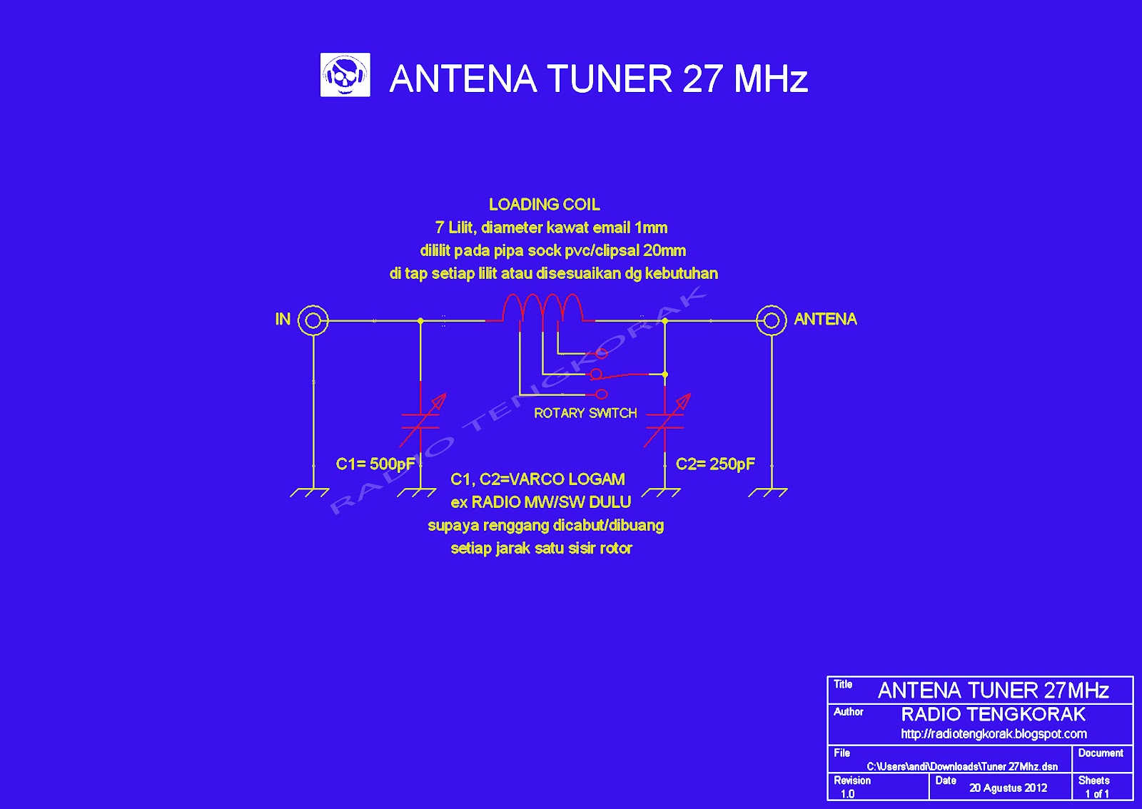 RADIO TENGKORAK ANTENA TUNER 27 MHz