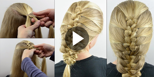Learn How To Make French Knotted Fishbone Braid Hairstyle See