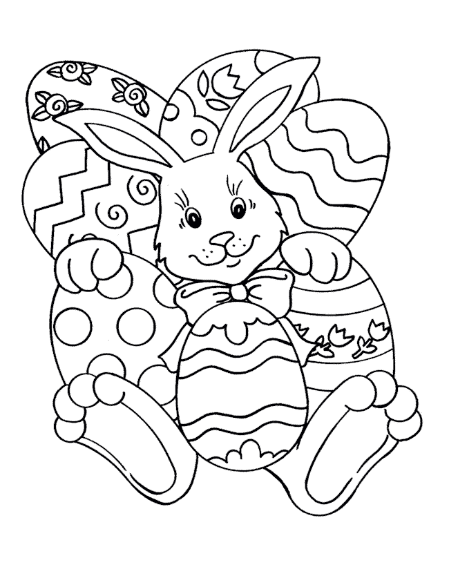 easter bunny coloring book pages - photo #35