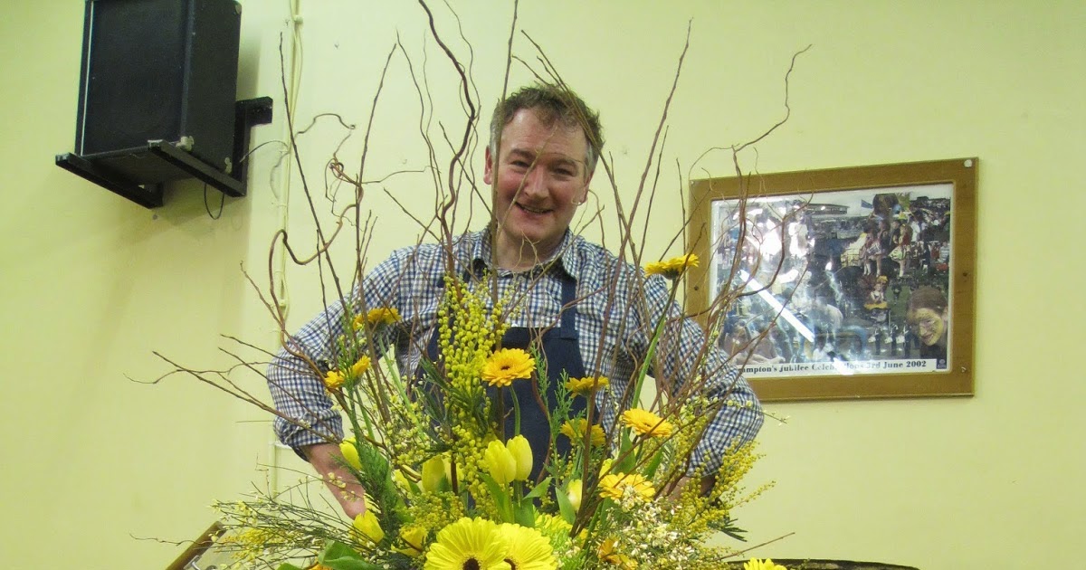 Brampton Flower Club Nick Ground's demonstration ' Inflorescence