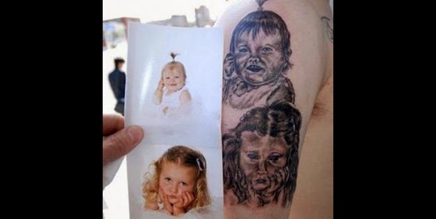 Horrorosos tatuajes de retratos