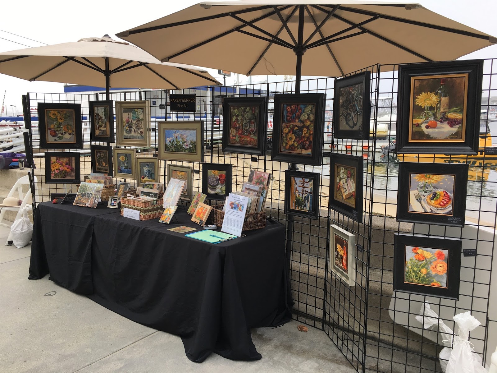 Karen Werner Fine Art Roses In A Blue Vase and THE BALBOA ART WALK