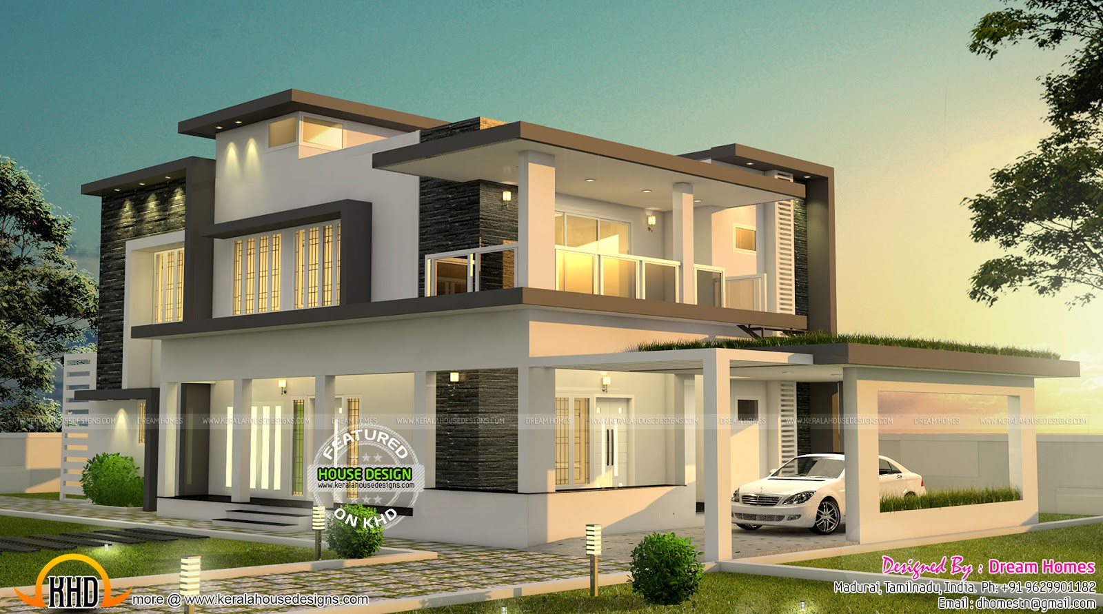 Beautiful modern house  in Tamilnadu Kerala home  design 