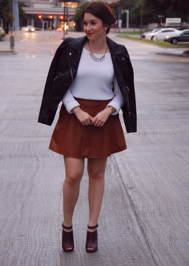 Style Diary 3 Ways to Wear Leather Skirt