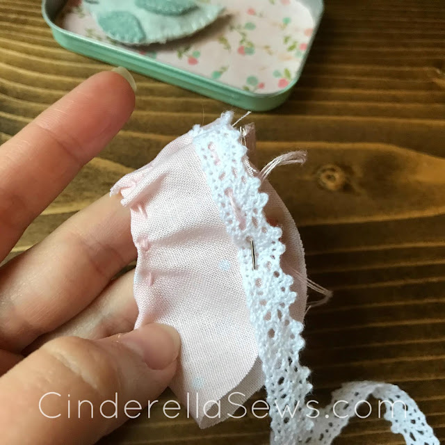 How to Make a Tiny Doll Skirt: Make this tiny doll skirt as a scrap busting project for extra fabric or as a beginner tutorial for your child who wants to make their doll's own clothes. Tutorial includes free downloadable PDF pattern and links to the adorable Miss Marie Mouse pattern #freepattern #sewingpattern #sewingproject #miniatures #dolls #sewinginspiration