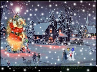Djed Mraz i snješko, Božić download besplatne pozadine slike za mobitele