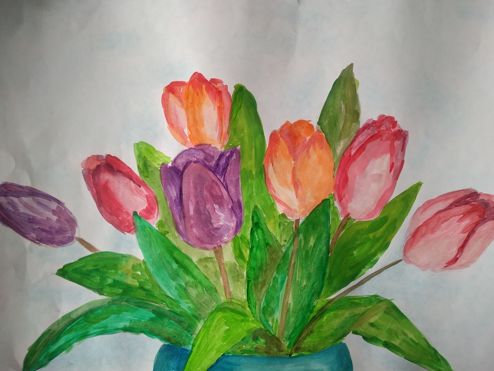 Весенний букет изо. Тюльпаны в вазе рисунок. Рисование весенний букет. Букет весенних цветов изо.