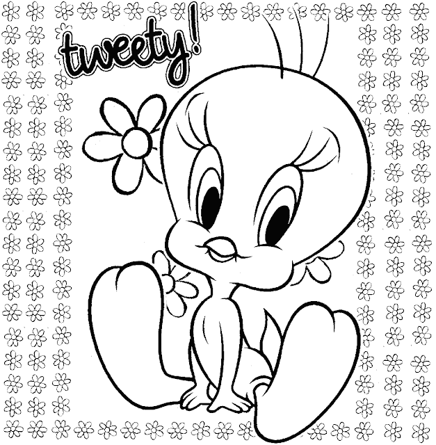 Tweety Bird Coloring Cartoon Drawing Free wallpaper