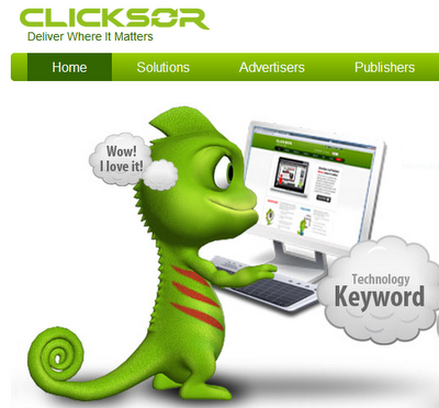 كسب المال عن طريق اعلانات شركة clicksor