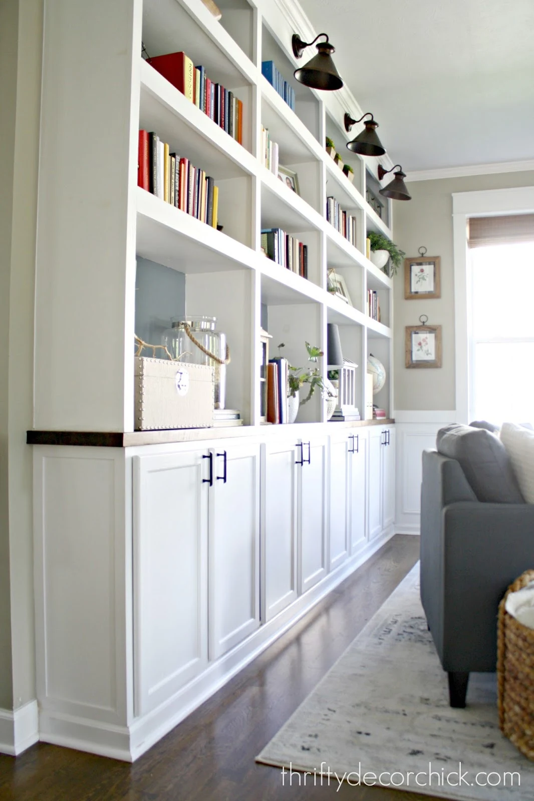 How to Create Custom DIY Built Ins With Stock Thrifty Decor