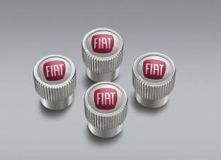 Fiat Valve Stem Caps - Silver