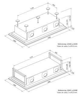 Marzua: INART: originales extractores empotrados en el techo