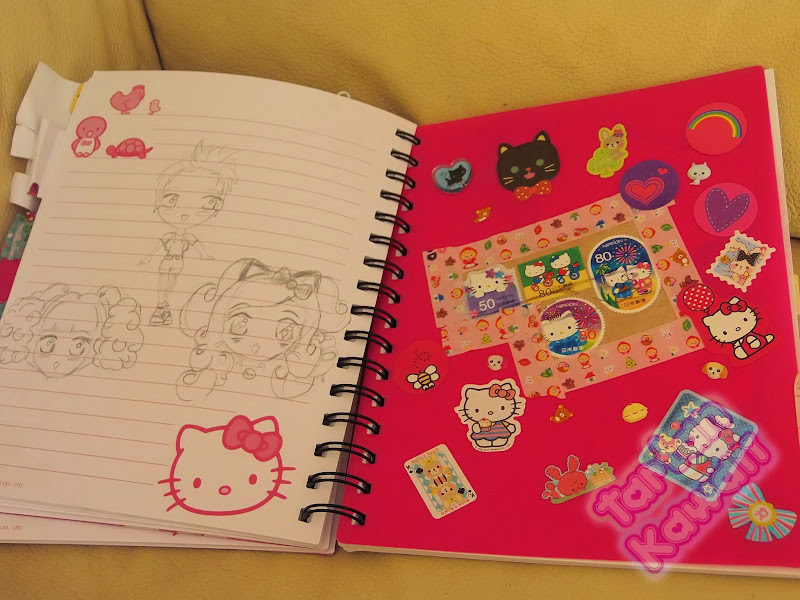 This one shows the Kawaii Hello Kitty stamps that I got from a Parcel  title=