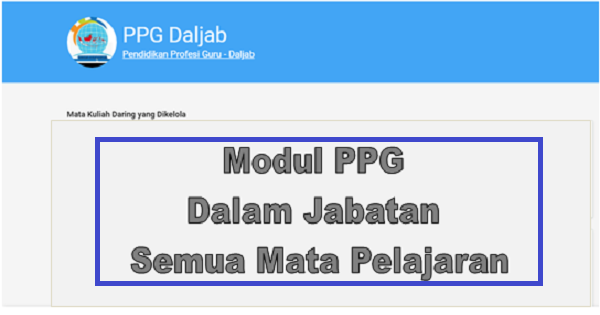 Modul Ppg Dalam Jabatan 2020 Semua Mata Pelajaran Suara Guru