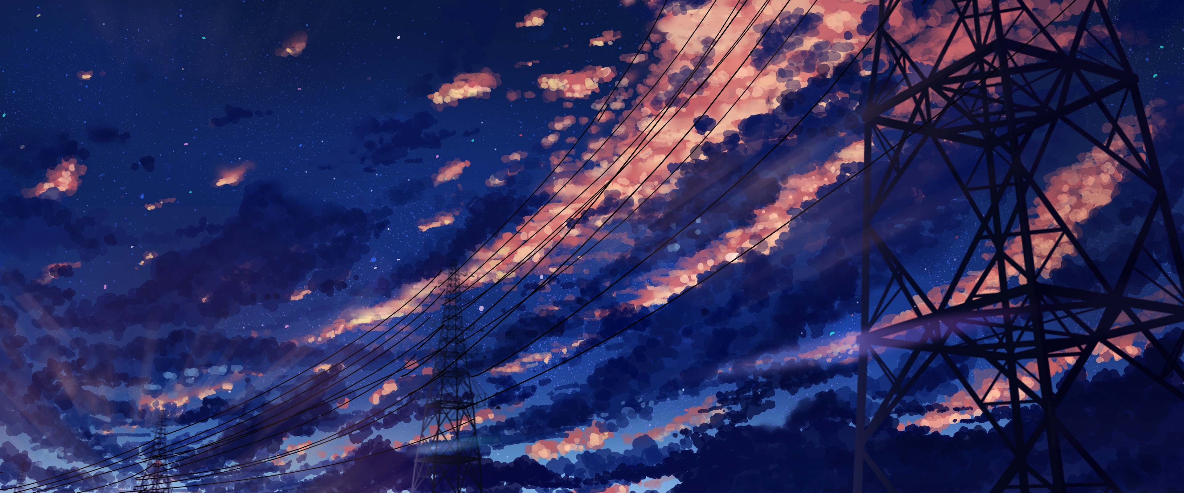 Sky, Clouds, Sunrise, Scenery, Anime, 8K, #142 Wallpaper PC Desktop