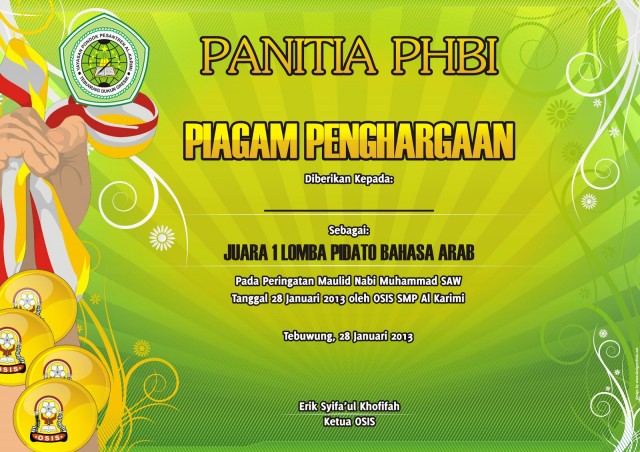 Kreatif Digital Printing Sertifikat