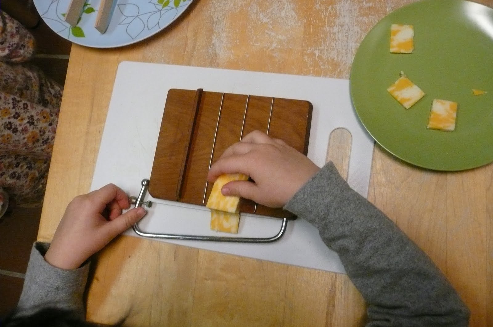 Montessori Teachings Cheese Cutting
