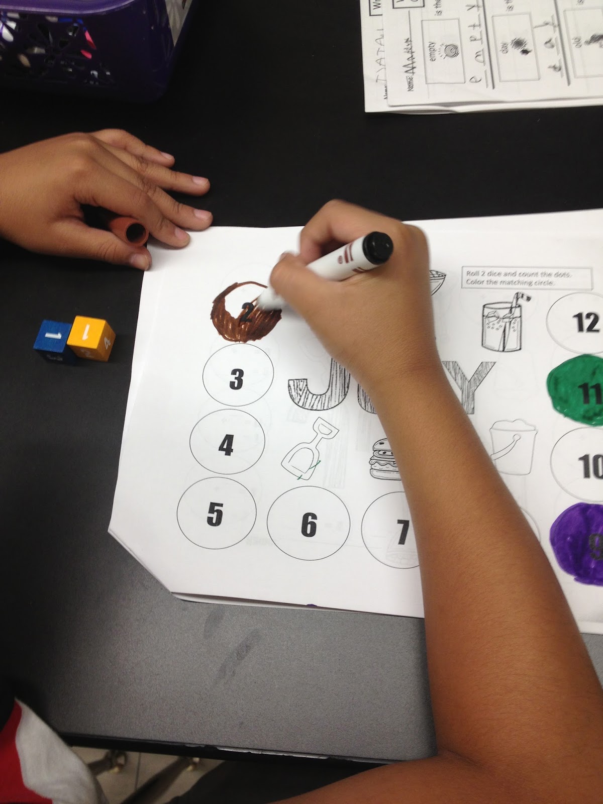 Autism Tank: Differentiated Dice Worksheets