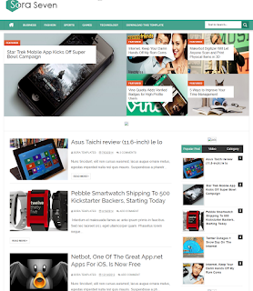 sora seven blogger template photo