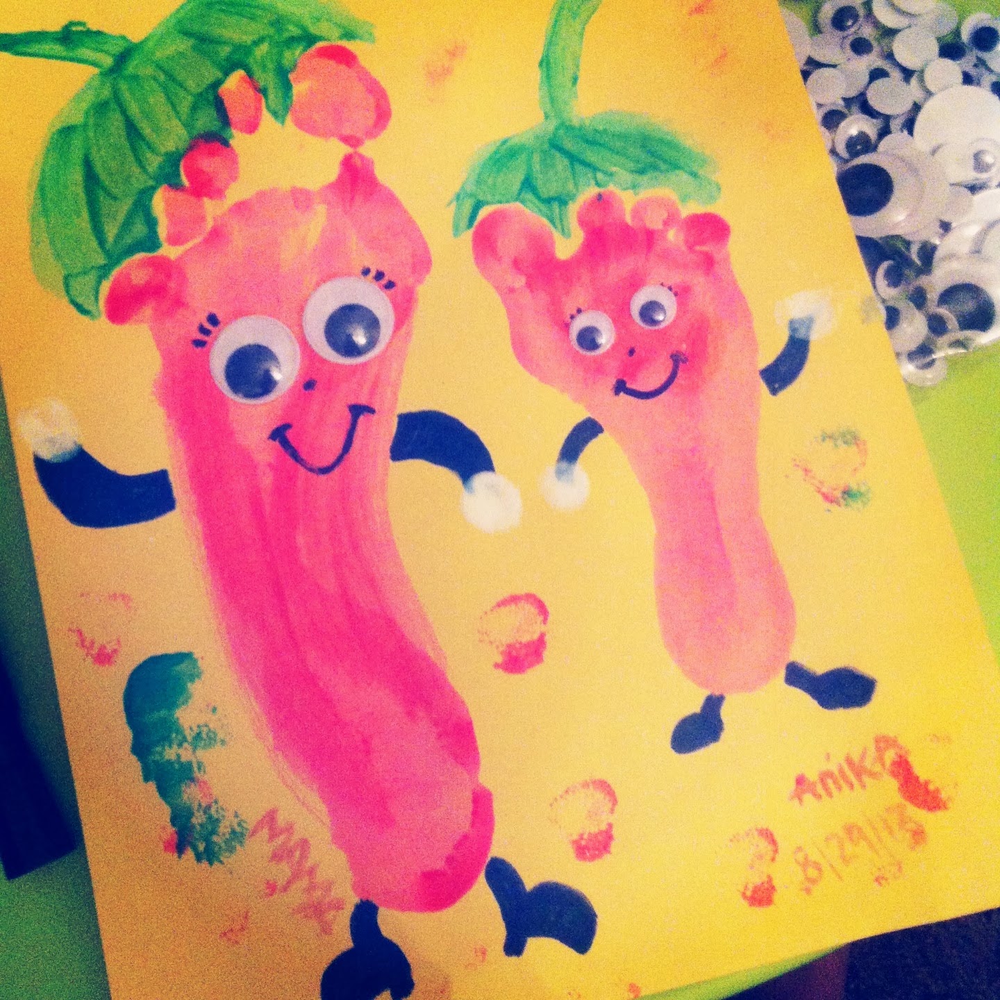 MunchkinTime Footprint Craft for Kids 2 Hot Chili Peppers