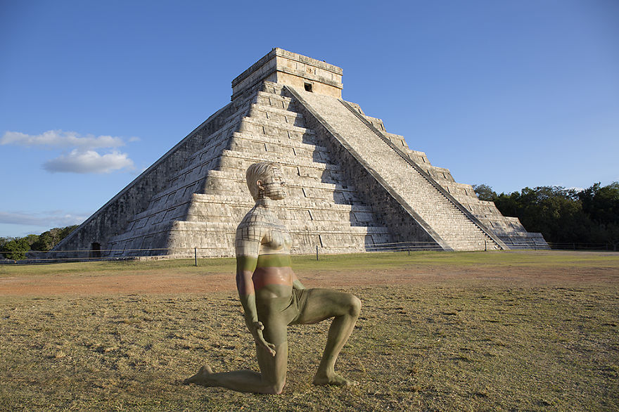 Chicen Itza, Mexico - I  Camouflaged A Model Into The Seven Wonders Of The World