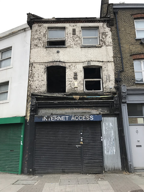 Derelict building, Deptford Bridge, London