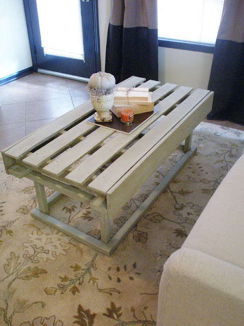 Repurposed Pallet Coffee Table- www.AdorByMelissa.com