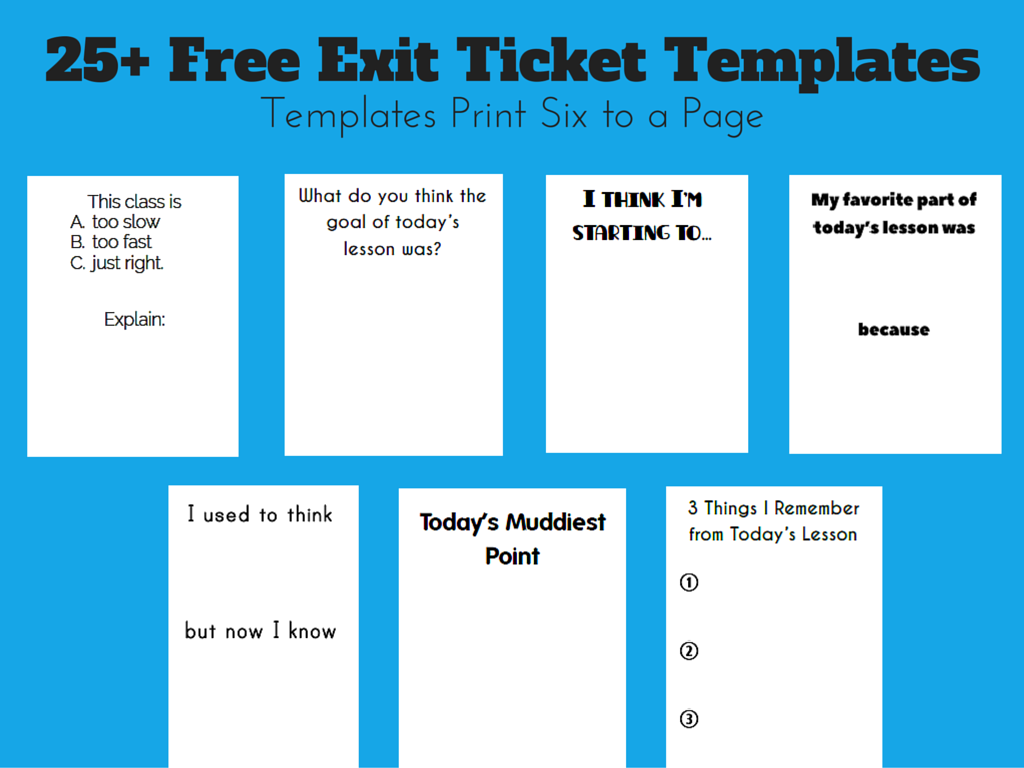 Math Love Free Exit Ticket Templates