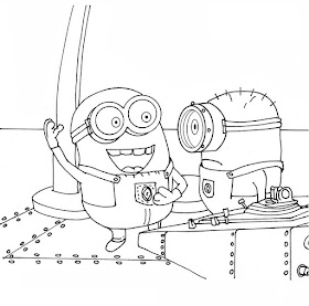Despicable Me and Minions free printable coloring pages. Minions 4.