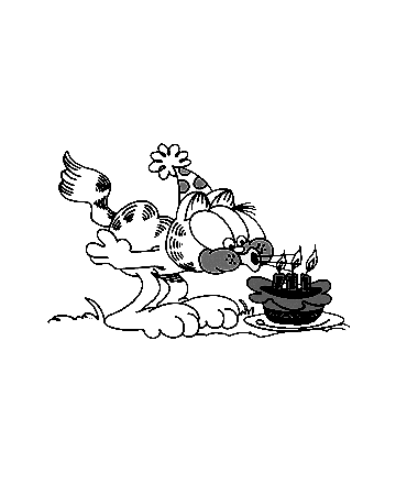 garfield birthday coloring pages - photo #18