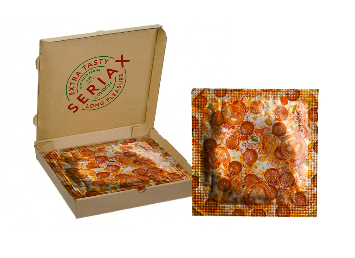 Atomlabor Blog Webtrash :SERIAX - Das Pizza Condom Konzept von Marina Malygina