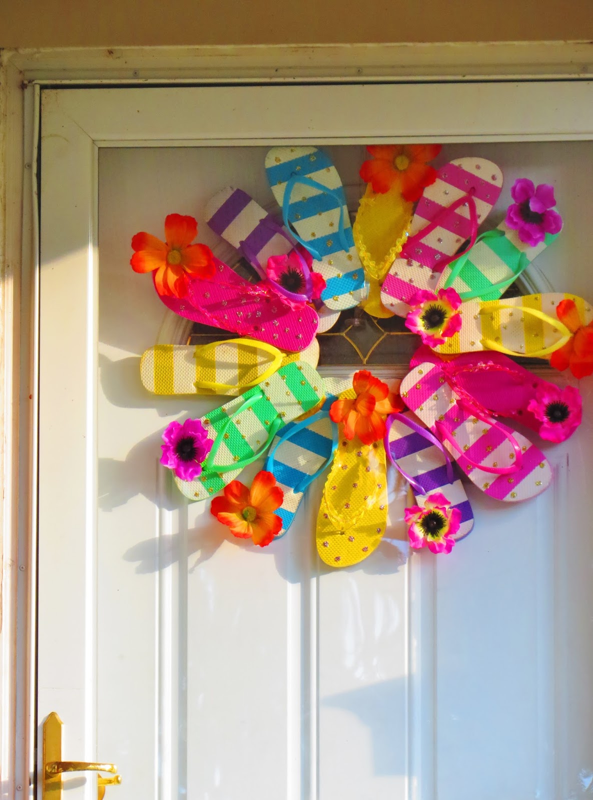 Let Your Light Shine Flip Flop Wreath