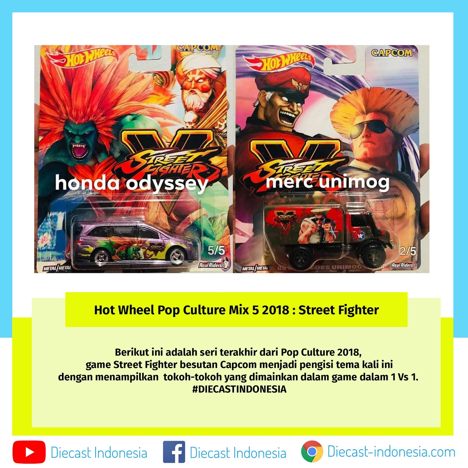 Hot Wheel Pop Culture Mix 5 2018 : Street Fighter Diecast Indonesia Hot Wheel Pop Culture Mix 5 2018 : Street Fighter Diecast Indonesia
