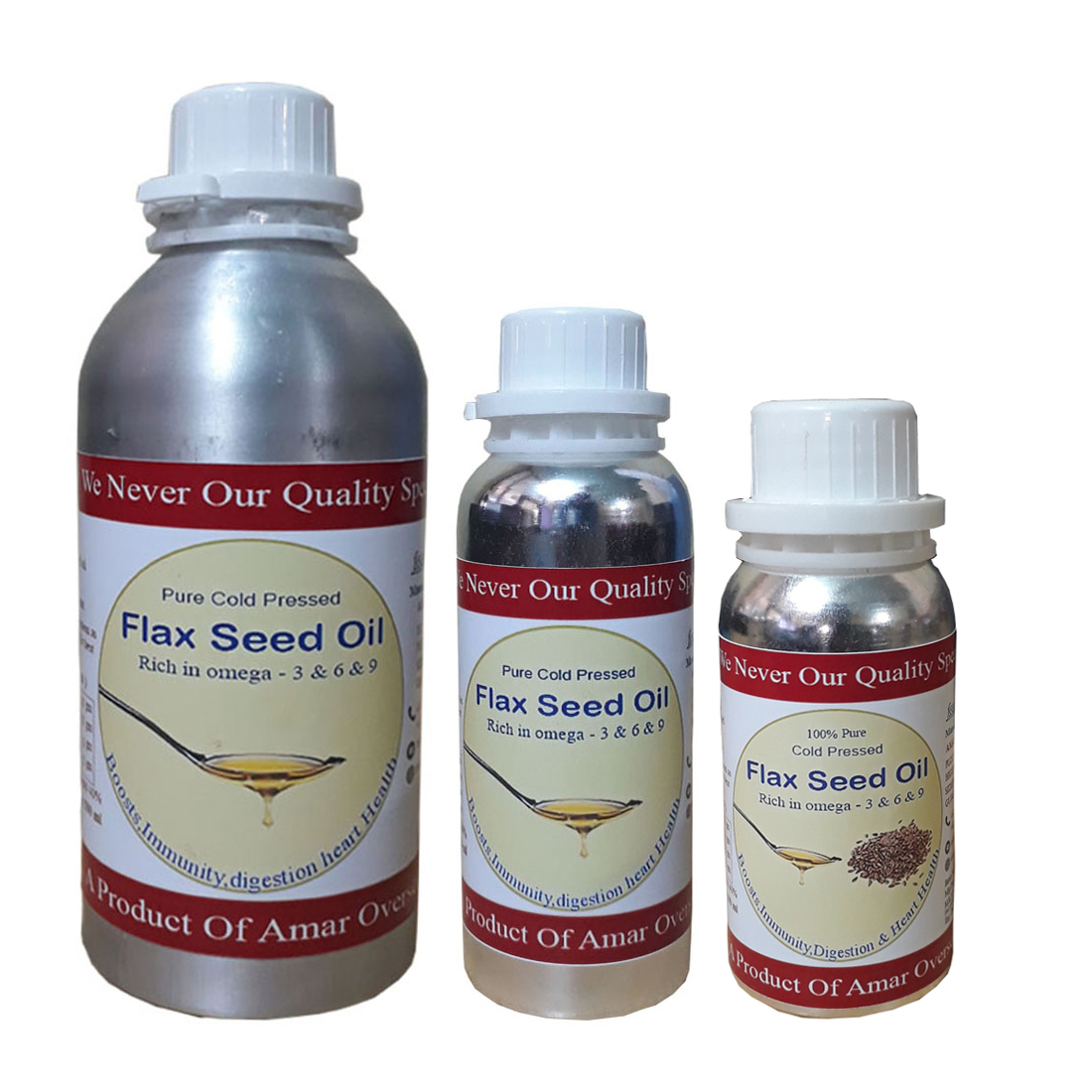 Pure Cold Pressed Flax seed Oil