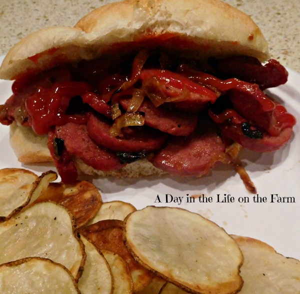 Fried Bologna And Onion Sandwiches