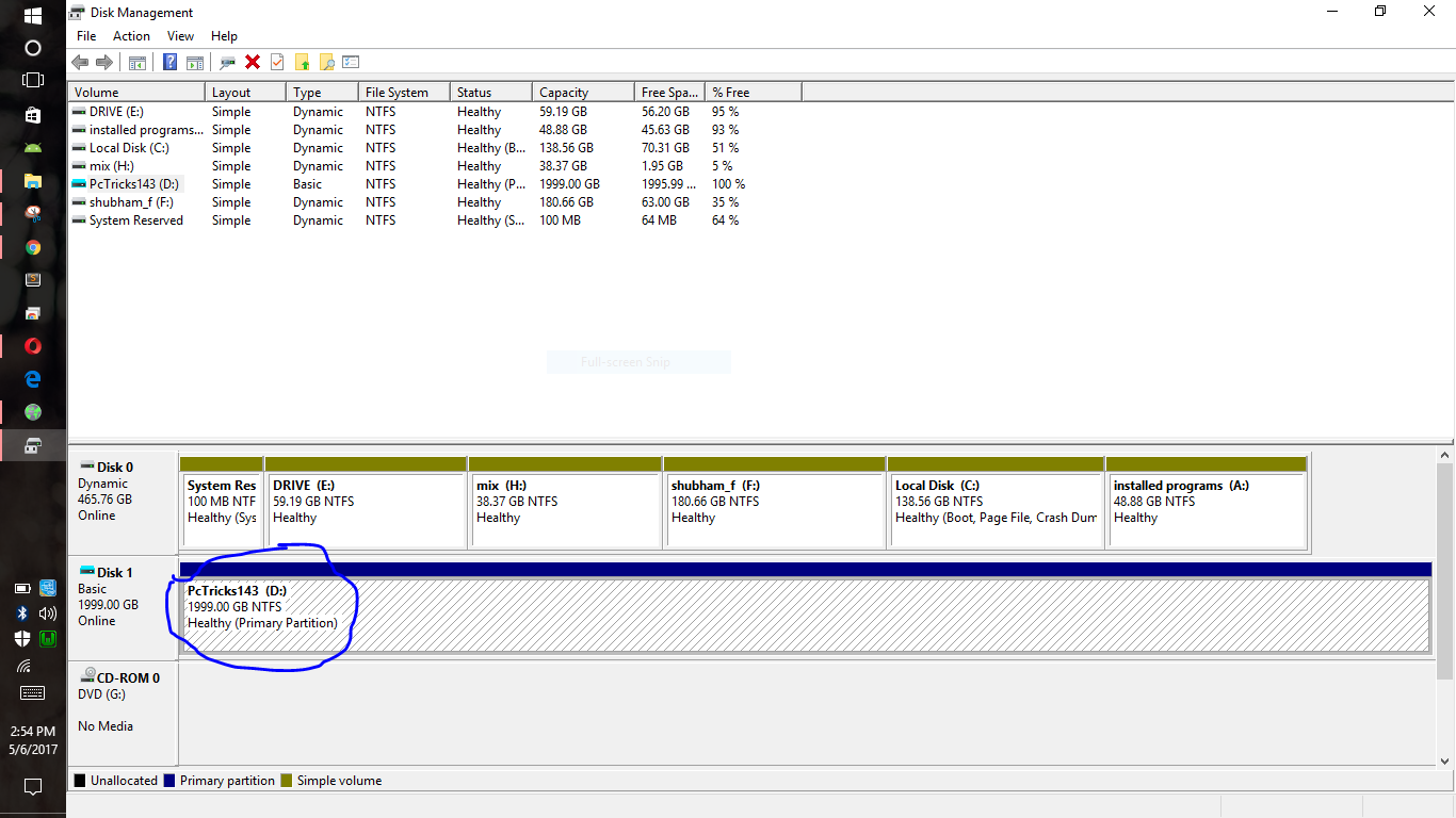 Increase Hard Disk size upto 1.95TB(terabyte) in Computer for windows