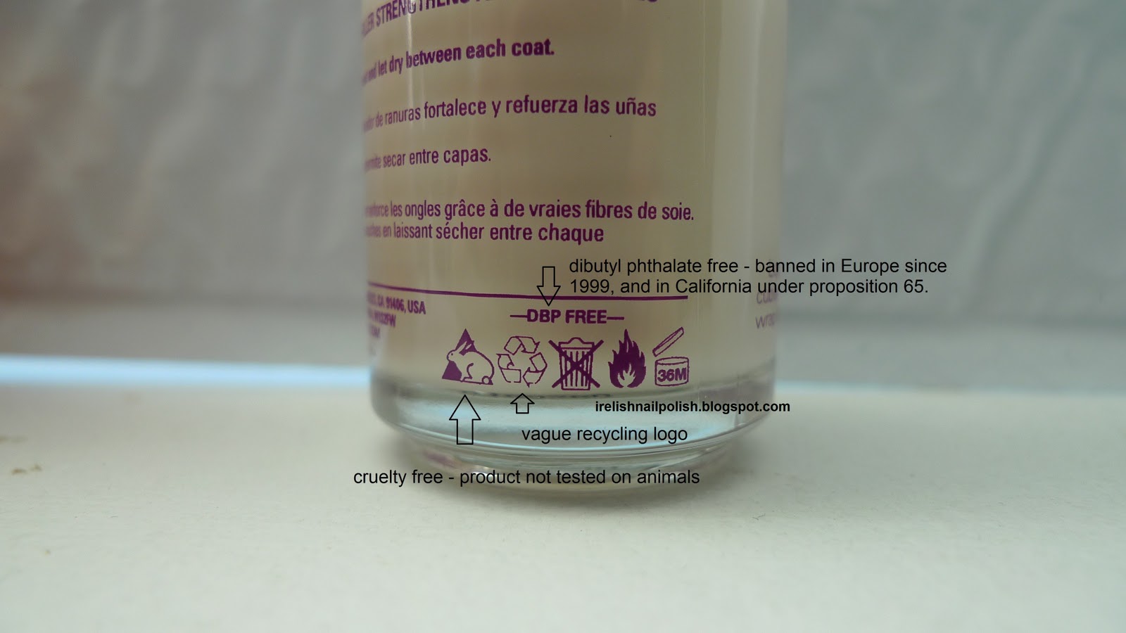 I Relish Nail Polish! What do those symbols mean on the back of your