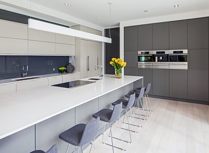 Diseños de cocinas modernas color gris - Colores en Casa