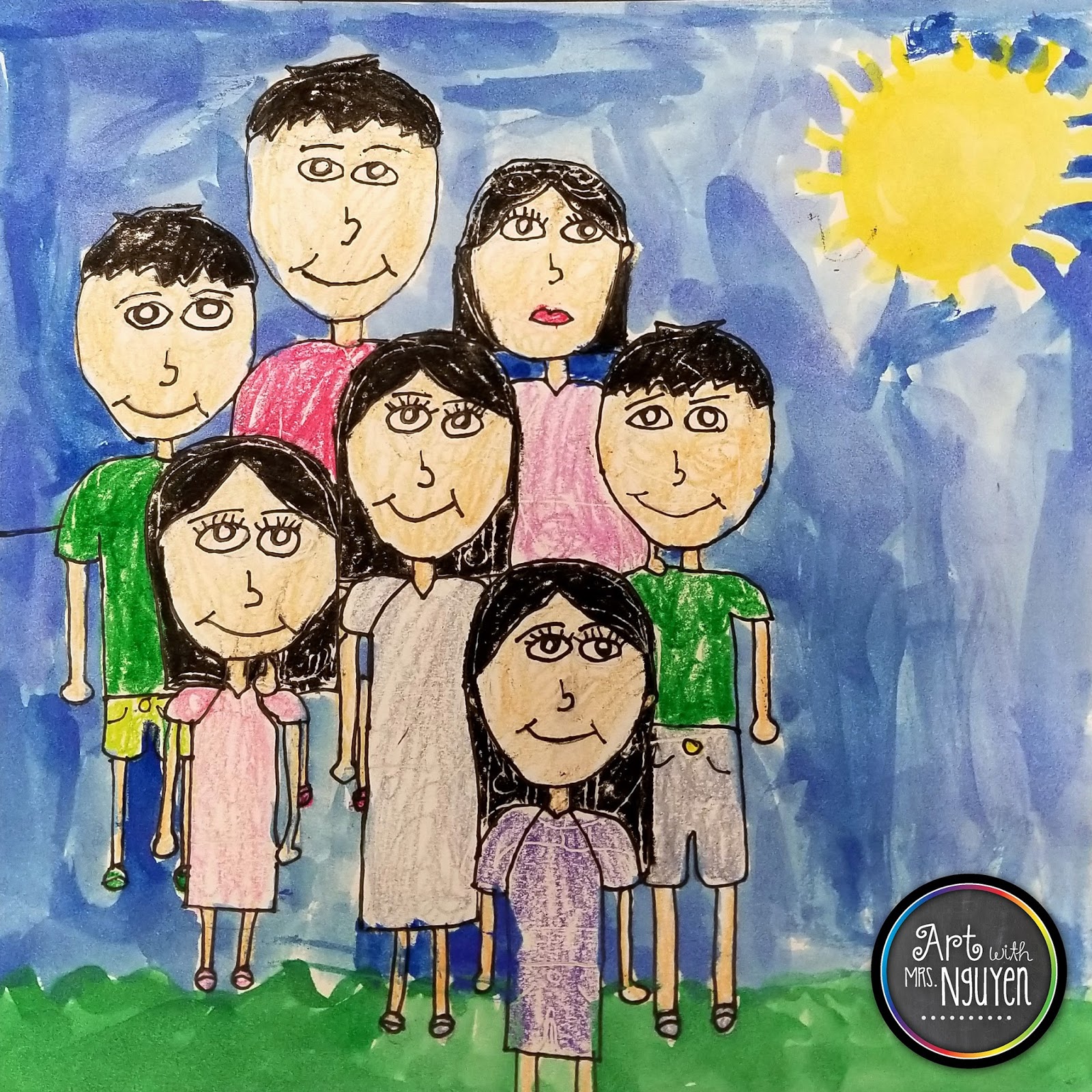 Kids Drawing Family Photos, Images and Pictures