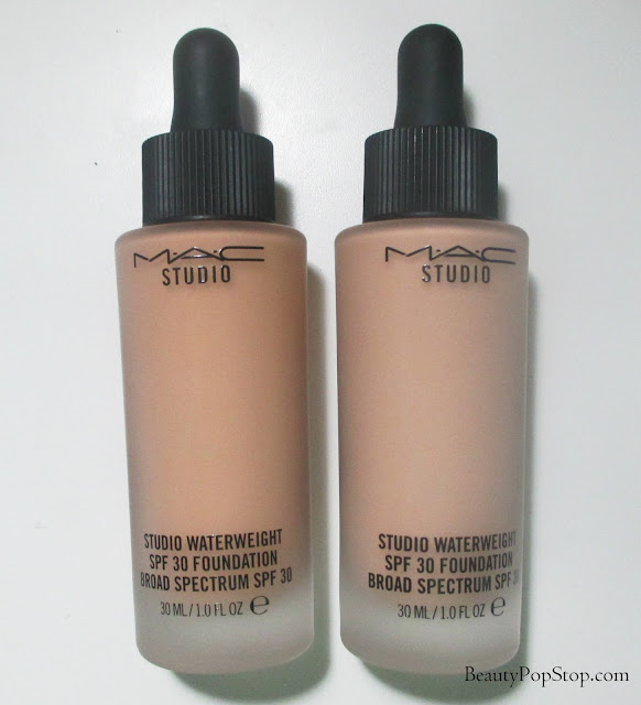 mac studio waterweight spf30 foundation swatches & review NW18, NW22