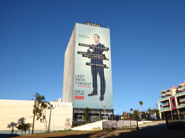 Giant Last Week Tonight with John Oliver season 3 billboard West Hollywood Last Week Tonight John Oliver season 3 billboard